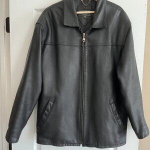 Vintage REMY Sport Black Soft Leather Mens Jacket for Nordstrom - SIZE: 42